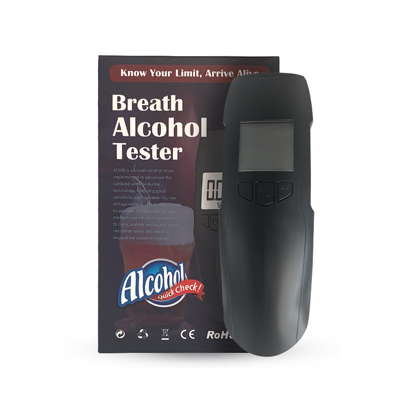 High-Precision WGSensor AT200 Fuel Cell Sensor Air Blowing Type Traffic Alcohol Tester with Battery for Drunk Driving Detection