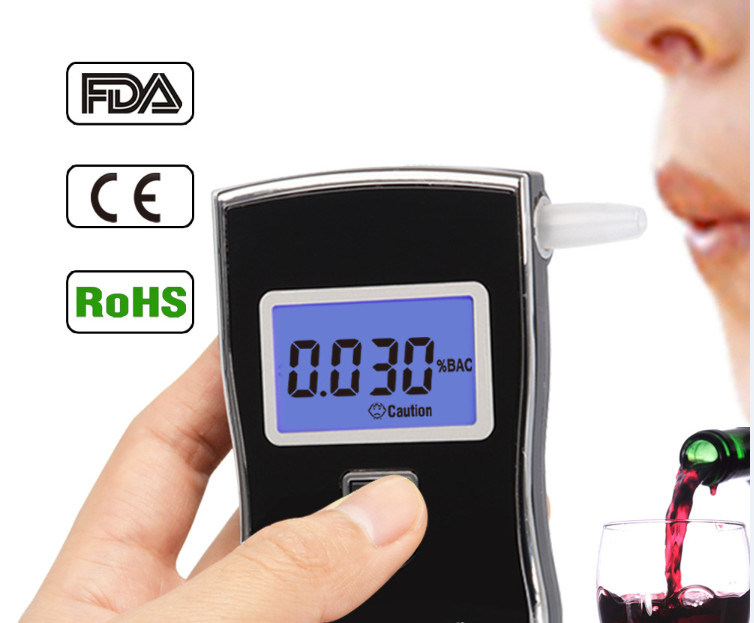 Portable Alcohol Breathalyzers Tester Handheld Breathing Vehicle Drunk Driving Blow Detector